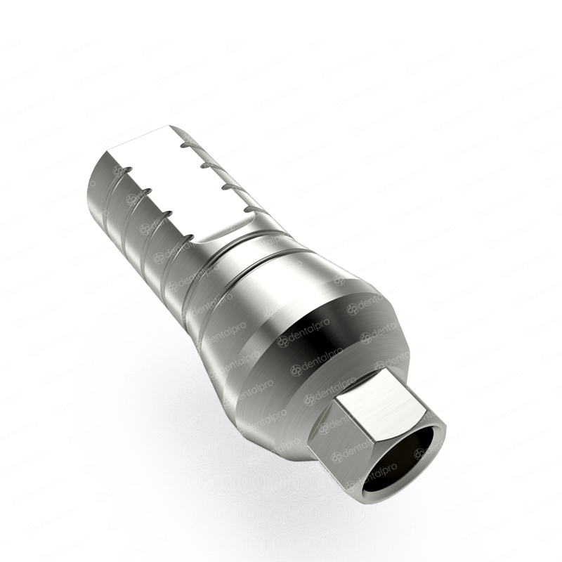 Straight titanium abutment - from above