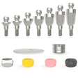 Straight titanium ball attachment set for dental implant - full set
