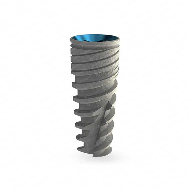 Neo spiral dental implant - front view
