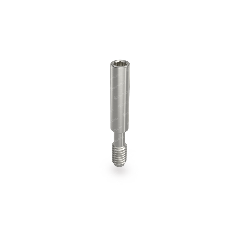 Short closed tray transfer for dental implant - screw top view
