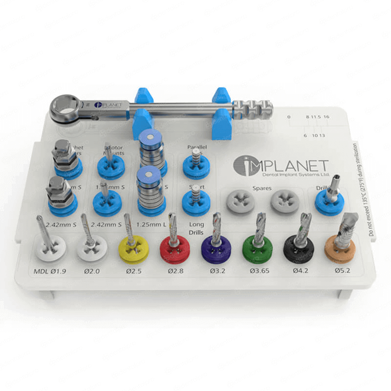 Surgical kit for dental implant - top view