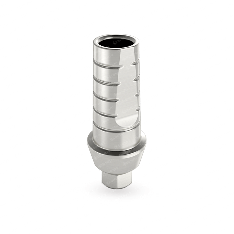 Straight abutment for dental implant - front view