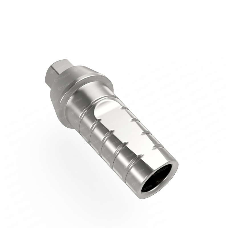 Straight abutment for dental implant - top view