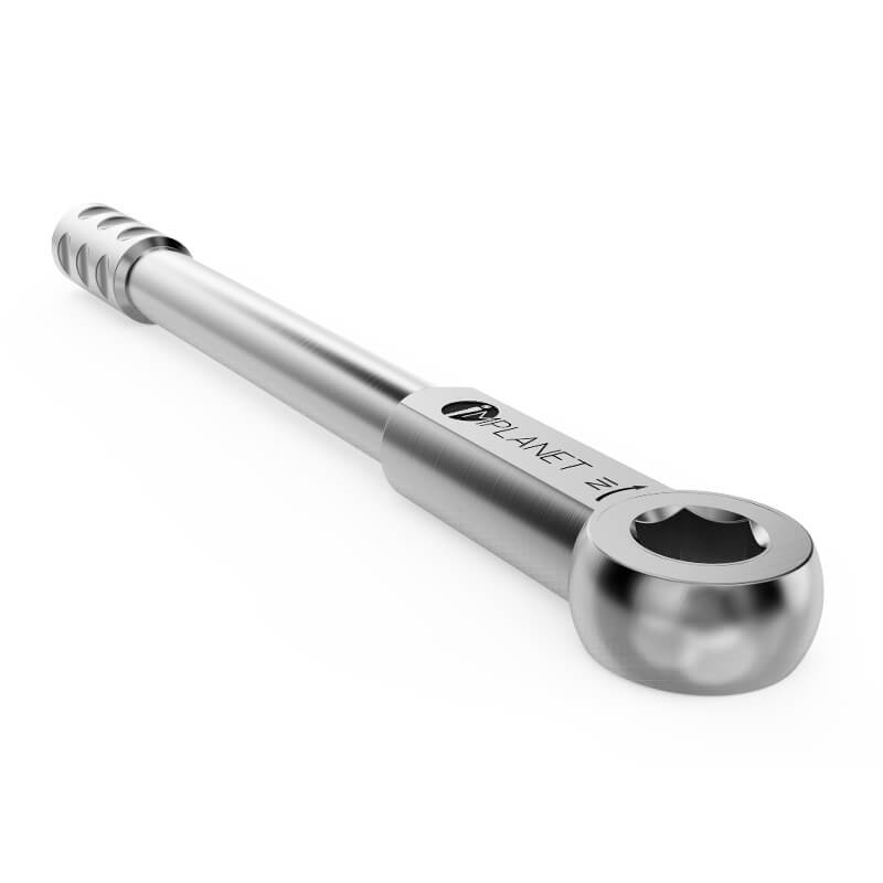 Surgical kit for dental implant - ratchet wrench front view angle