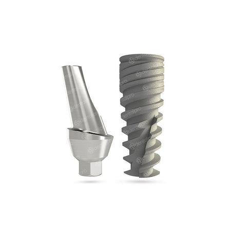 NEO dental implant + angled titanium abutment - set