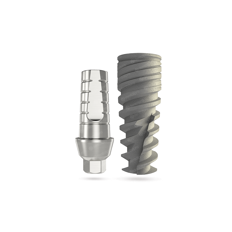 Neo spiral dental implant + straight abutment