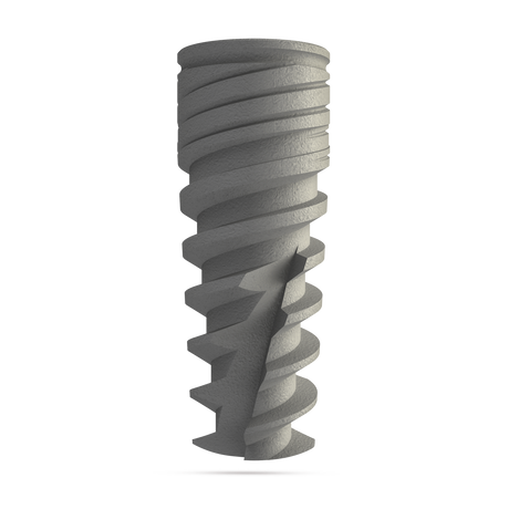 Neo spiral dental implant - rear view