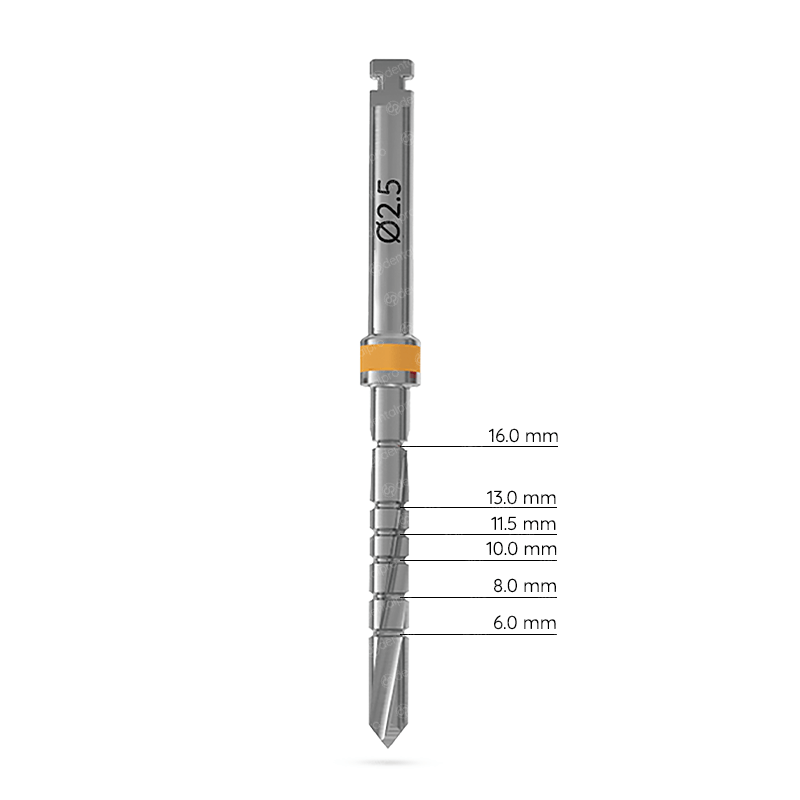 External Irrigation Parallel Twisted Drill for Dental Implant