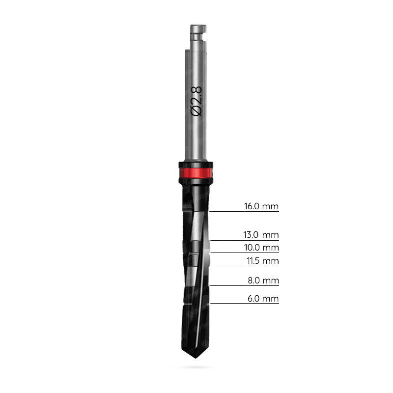 Premium Coated DNT2 External Irrigation Parallel Twisted Drill for Dental Implant