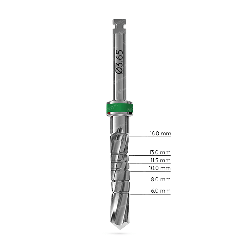 External Irrigation Parallel Twisted Drill for Dental Implant