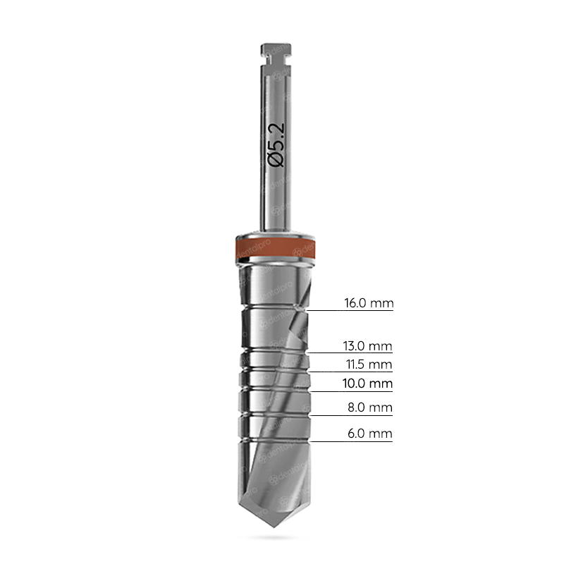 External Irrigation Parallel Twisted Drill for Dental Implant