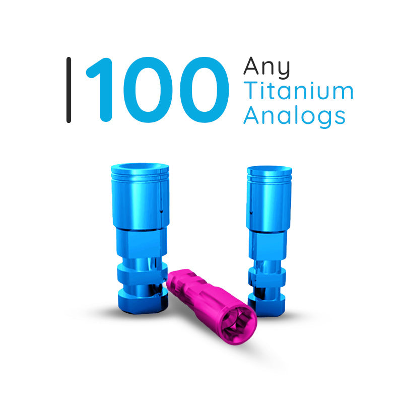 Any 100 Titanium Implant Lab Analogs - Internal Hex