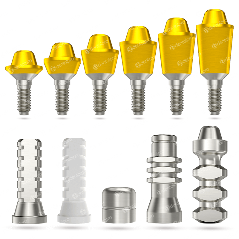 Premium Golden Straight Multi Unit Set - Internal Hex (SP)