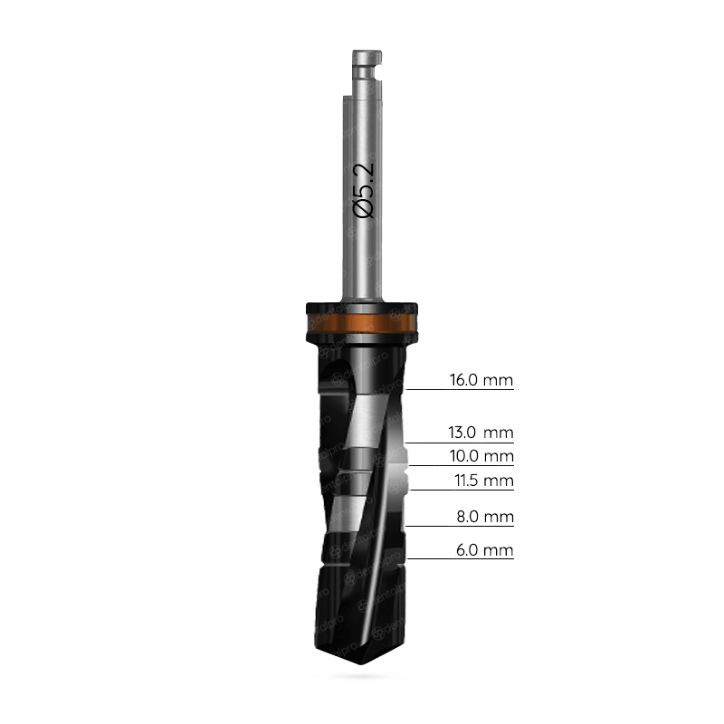 Premium Coated DNT2 External Irrigation Parallel Twisted Drill for Dental Implant