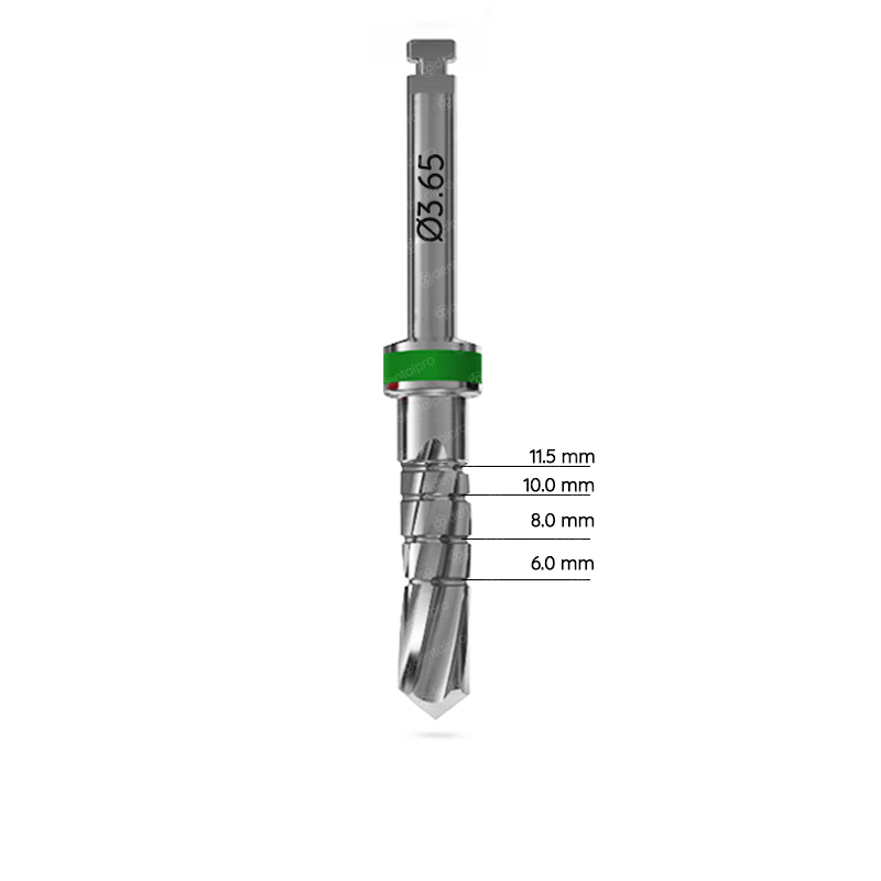 Short External Irrigation Parallel Twisted Drill for Dental Implant