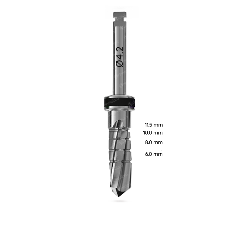 Short External Irrigation Parallel Twisted Drill for Dental Implant