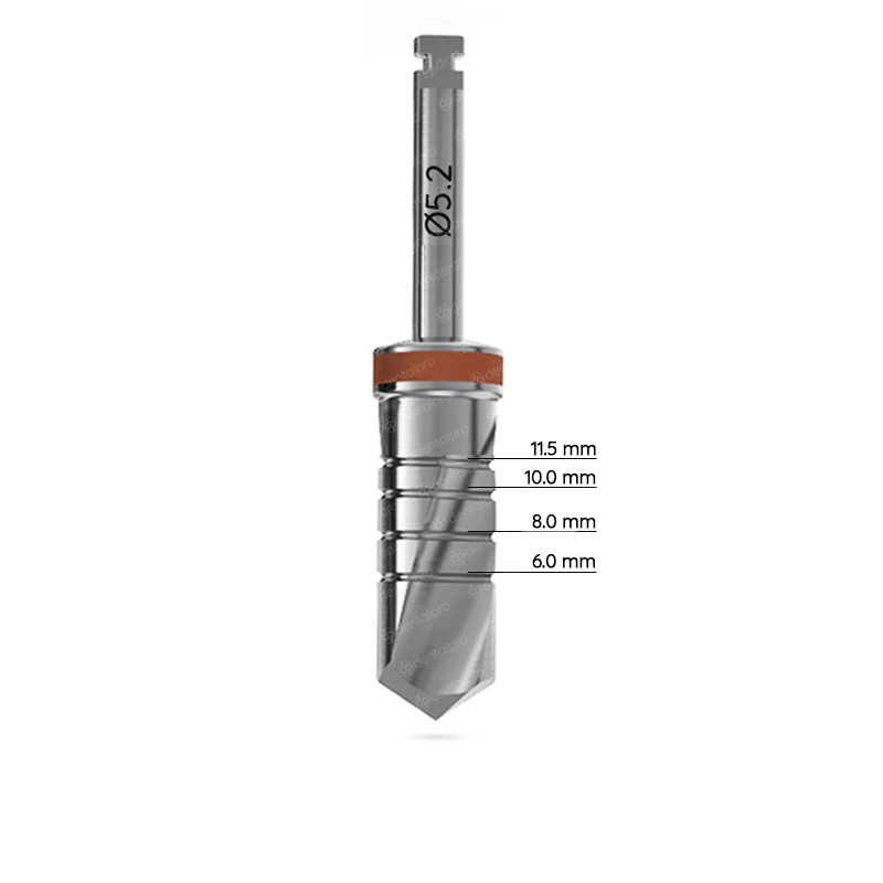 Short External Irrigation Parallel Twisted Drill for Dental Implant