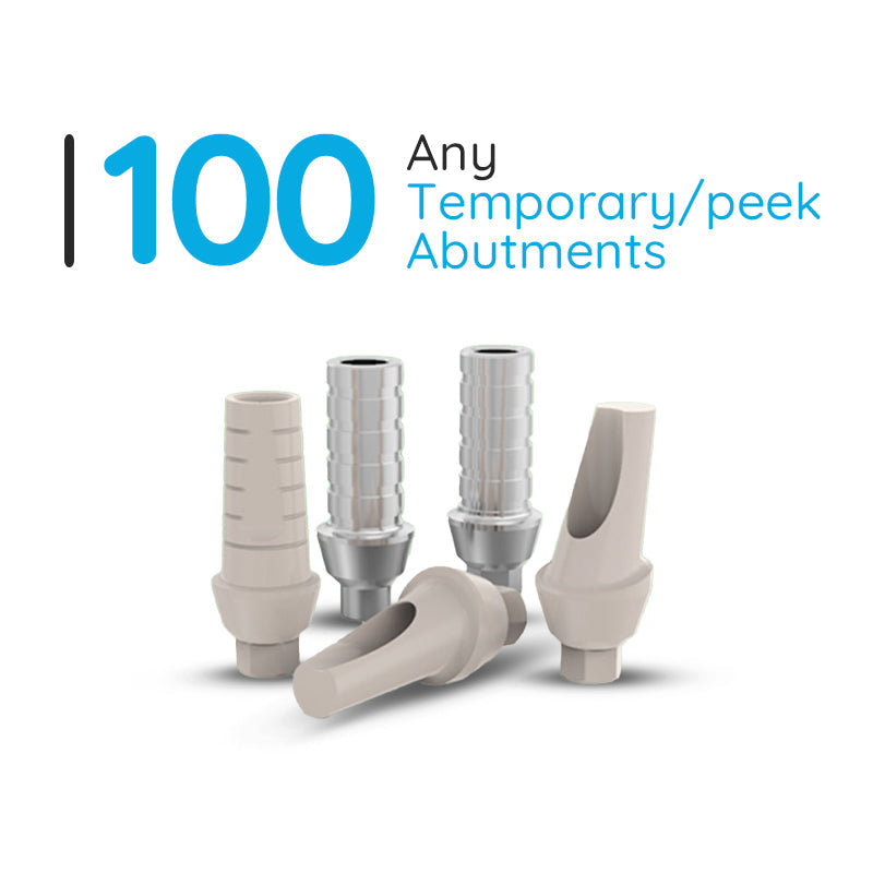 Any 100 Temporary Peek / Titanium Abutments for - Internal Hex