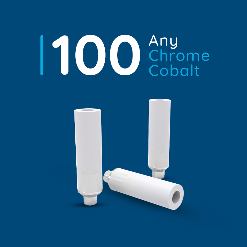 Any 100 Chrome Cobalt UCLA Abutment for - Internal Hex