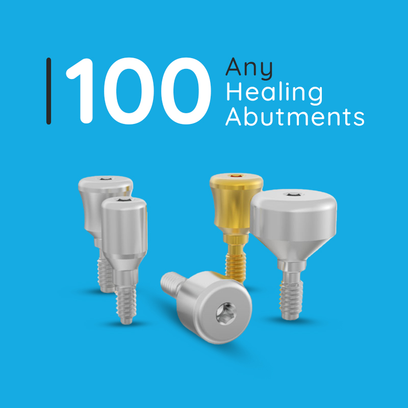 Any of 100 Healing Caps Abutments for Dental Implant - Internal Hex