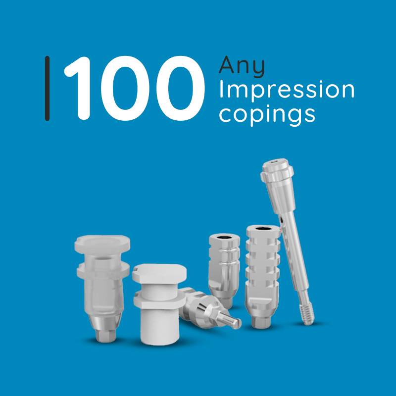 Any 100 Impression Copings Transfer Abutments for - Internal Hex